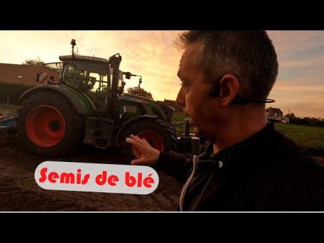 😱 Ça patine 🚜 : a fond dans les semis de blé !