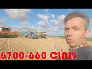 Batteuse essai claas 6700/660 paille et grain