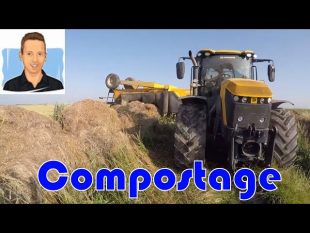 Compostage de mon fumier avec un jcb fastrac et retourneur ménard