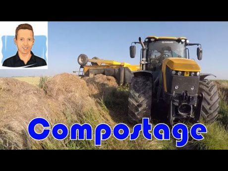 Compostage de mon fumier avec un jcb fastrac et retourneur ménard