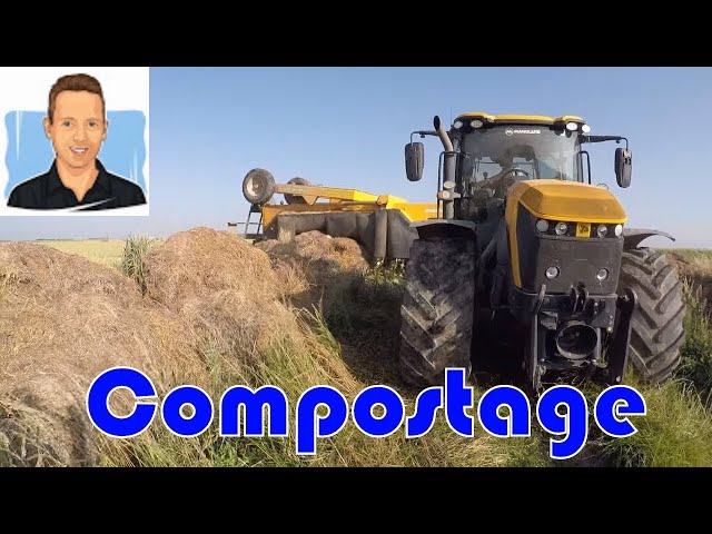 Compostage de mon fumier avec un jcb fastrac et retourneur ménard