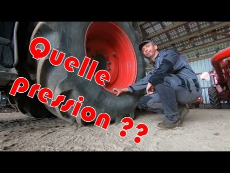 Gonflage des pneus sur tracteur agricole