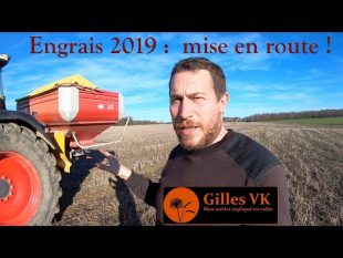 Début des engrais 2019 et panne de l&rsquo;épandeur !