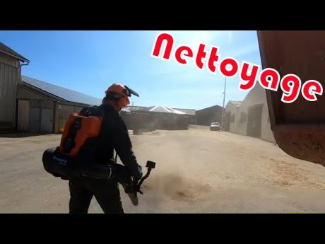 Nettoyage des écuries et de la claas et test husqvarna 340 ibt