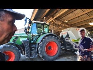 Attelage et nettoyage de la presse 🚜 class 3200 et fendt 720