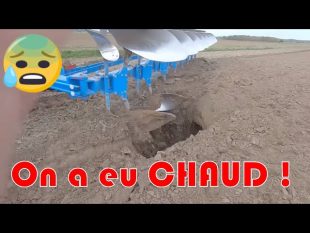 Un trou dans le champs lors les semis de blé bio !