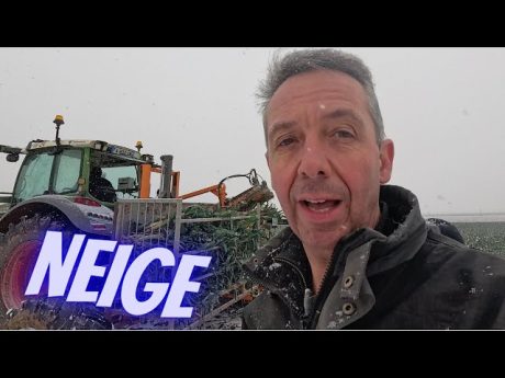 Travaux d’hiver : poireaux sous la neige, recyclage des déchets agricoles,…