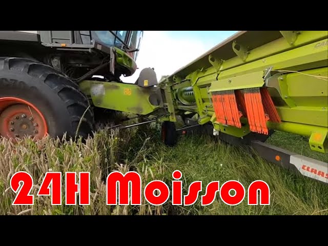 24:00 h moisson, on cherche après les champs… entre les pluies.